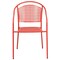 Flash Furniture Coral Steel Patio Arm Chair with Round Back, PK5 5-CO-3-RED-GG - alternate 2