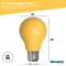 Bulbrite 25-Watt Equivalent Ceramic Yellow Color A19 Weatherproof Outdoor E26 Medium BaseLED Light Bulb, 10PK 862314 - alternate 3