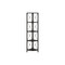 Homeroots 59" Espresso Metal Four Tier Corner Bookcase 489790 - alternate 1