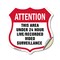 Signmission 24 Hour Surveillance Shield Sign Attenti, 12 Inch X 12 Inch, Vinyl Decal SHI-D-12-352 - alternate 1