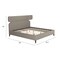 Homeroots Brown Solid Wood And Upholstery King Bed Frame 583188 - alternate 3