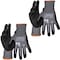Klein Tools Coated Gloves, nitrile, Gray/Black, Large 2 PK 60585 - alternate 1