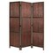 Homeroots 72" Brown Wood Folding Three Panel Screen Room Divider 274880 - alternate 1