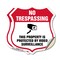 Signmission No Trespassing Shield Sign This Property, 12 inch X 12 inch, Vinyl Decal, 2PK SHI-D-2PACK-12-424 - alternate 1