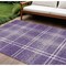 Homeroots 9' X 12' Purple Gold And Ivory Plaid Washable Indoor Outdoor Area Rug 596361 - alternate 1