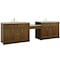 James Martin Vanities Bellshire 120" Dual Vanity Set w/24" Make-Up Counter, Honey Oak w/3 cm Tajnar Eclos Top w/FreePower 660-VMC120-HNO-FTJR - alternate 2
