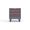 Strong Hold 3 drawer cabinet - (2x 6in, 1x 10in) - Red accents - Keyed Alike S3036-PCAAS-0302DS - alternate 1