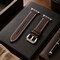 Elegani Band Compatible with Apple Watch 41mm, Brown/White, Silver, Black, Yellow Gold, Rose Gold Buckle LSCHPAM-BRW-41 - alternate 2