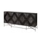 Homeroots 72in Black Solid Wood Sideboard with Four Doors 380241 - alternate 2