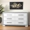 Homeroots 60" Silver Wood Six Drawer Dresser 633702 - alternate 4
