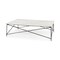 Homeroots 35" White Genuine Marble and Metal Coffee Table 393180 - alternate 2