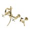 Kingston Brass Two-Handle Wall Mount Bridge Kitchen Faucet with Brass Sprayer, Polished Brass KS2442PXBS - alternate 1