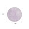 Homeroots 8' Purple And Ivory Round Geometric Washable Indoor Outdoor Area Rug 577585 - alternate 2