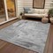 Homeroots 3' X 5' Gray And Off White Abstract Washable Indoor Outdoor Area Rug 609196 - alternate 2