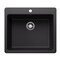 Blanco Liven SILGRANIT 25in Single Bowl Dual Mount Kitchen Sink - Coal Black 443218 - alternate 1