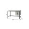 Homeroots 55" Gray and Black Computer Desk With Three Drawers 333551 - alternate 2