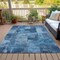 Homeroots 3' X 5' Blue And Ivory Abstract Washable Indoor Outdoor Area Rug 630765 - alternate 2