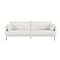 Homeroots Modern 77in White and Black Fabric Loveseat 480892 - alternate 1
