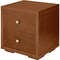 Homeroots 19" Brown Solid and Manufactured Wood Two Drawer Nightstand 526872 - alternate 2