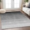 Homeroots 9' X 12' Black And Ivory Ombre Washable Indoor Outdoor Area Rug 595791 - alternate 3