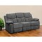 Homeroots 82" Gray Chenille Reclining Sofa With Black Legs 491322 - alternate 2