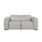 Homeroots 77in Light Gray and Brown Italian Leather Power Reclining Loveseat With Storage 720550 - alternate 1