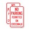 Signmission No Parking Permitted on Crosswalk, 12'' X 18'' 2 Signs, Heavy Gauge Aluminum, 2PK A-1218-2PACK-23678 - alternate 1