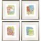Homeroots Set Of Four Modern Abstract Silver Framed Wall Art, 4PK 606706 - alternate 1