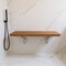 Homeroots 16" X 36" Brown Teak Wall Mount Rectangular Shower Bench 549376 - alternate 2