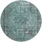 Homeroots 8' Teal Blue And Turquoise Round Medallion Washable Indoor Outdoor Area Rug 616078 - alternate 2