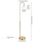 Homeroots 62" Brass Arched Floor Lamp With White Frosted Glass Cone Shade 523333 - alternate 2