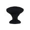 Laurey 1in Mushroom Knob with Ring Base - Summerland - Matte Black 12120 - alternate 3