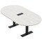 Skutchi Designs 6 Person Conference Table With Power Unit | 6' Racetrack Table | Harmony Series HAR-RAC-48X72-T.BK-WA7976-EBLK - alternate 1