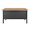 Regency Mesa Steel Single Pedestal Teacher's Office Desk with Center Drawer 48'' x 30'', Medium Oak 66348SPCDMO - alternate 2