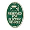Signmission Reserved for Electric Vehicle With Graphic, 12 In X 18 In Architectural Oval, Heavy Gauge Aluminum A-OV-G-1218-23209 - alternate 1