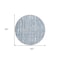 Homeroots 8' Blue And Ivory Round Abstract Washable Indoor Outdoor Area Rug 588506 - alternate 2
