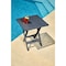 Gracious Living Quick-Fold 17'' Square Flat Gray Folding Side Table 14209-6PDQ - alternate 2