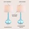 Jonathan Y Bette 28.5" Glass Teardrop LED Table Lamp, Aqua, 2PK JYL1079B-SET2 - alternate 2