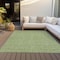 Homeroots 9' X 12' Green Black And Ivory Geometric Washable Indoor Outdoor Area Rug 596732 - alternate 3