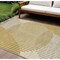 Homeroots 9' X 12' Gold And Beige Geometric Washable Indoor Outdoor Area Rug 597635 - alternate 1