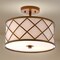 Jonathan Y Elizabeth 13.25" Metal LED Flush Mount, Gold/White JYL3505A - alternate 2