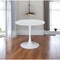 Homeroots 35" White Wood and Metal Pedestal Base Round Top Dining Table 602232 - alternate 2