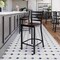 Flash Furniture HERCULES Black Ladder Back Metal Restaurant Counter Stool - Walnut Wood Seat XU-DG697BLAD-24-WALW-GG - alternate 4