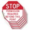 Signmission Stop Permission Required Beyond Thi, 4 inch X 4 inch, Vinyl Decal, 5PK OC-D-5PACK-4-293 - alternate 1