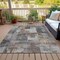 Homeroots 5' X 8' Pewter Khaki And Charcoal Abstract Washable Indoor Outdoor Area Rug 630784 - alternate 2