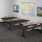 Regency Cain T-Base Training Seminar Table W/ 2 Zeng Stack Chairs, 72 in W, 24 in L, Neo Walnut MTRCT7224NW44GY - alternate 2