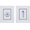 Homeroots Set Of Two Blue And White Beach Icons Wall Art, 2PK 387722 - alternate 1
