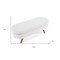 Homeroots 44" White and Brown Linen Upholstered Storage Bench with Flip Top 555444 - alternate 2