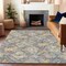 Homeroots 10' X 14' Gray And Brown Geometric Washable Indoor Outdoor Area Rug 609147 - alternate 2