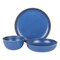 Gibson Home Rockabye 12 Piece Double Bowl Malemine Dinnerware Set in Blue 136596.12 - alternate 2